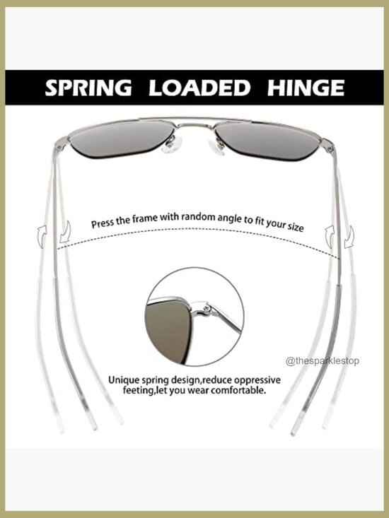 Polarized Aviator Sunglasses Metal Frame Bayonet Temples UV400 main image 5